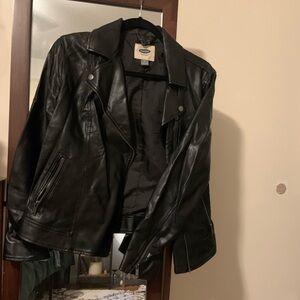 Old Navy Black Leather Jacket